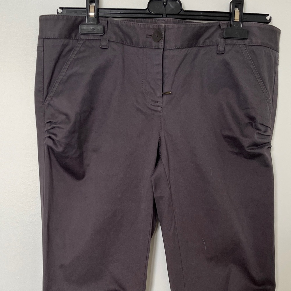 Laundry dark gray midrise jeans with ruching, size 10